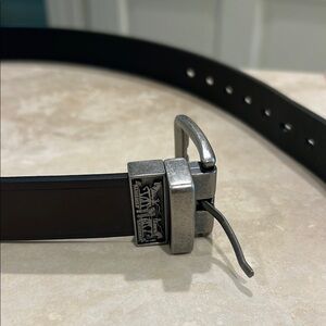 Synthetic Leather Belt with Metal Buckle